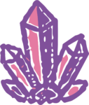 Crystal Cluster SVG Hand-Sketched Gemstone Vector