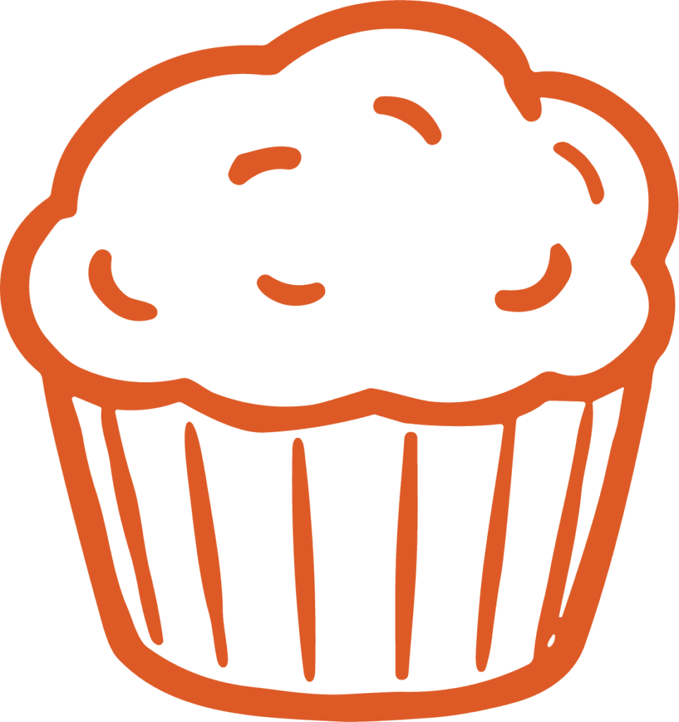 Cupcake SVG Bold Outline Vector