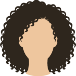 Curly Hair Face SVG Bold Afro Vector