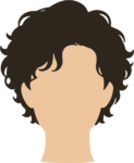 Curly Hair Portrait SVG Playful Curls Vector