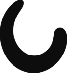 Curved Swirl Shape SVG Bold Minimal Vector
