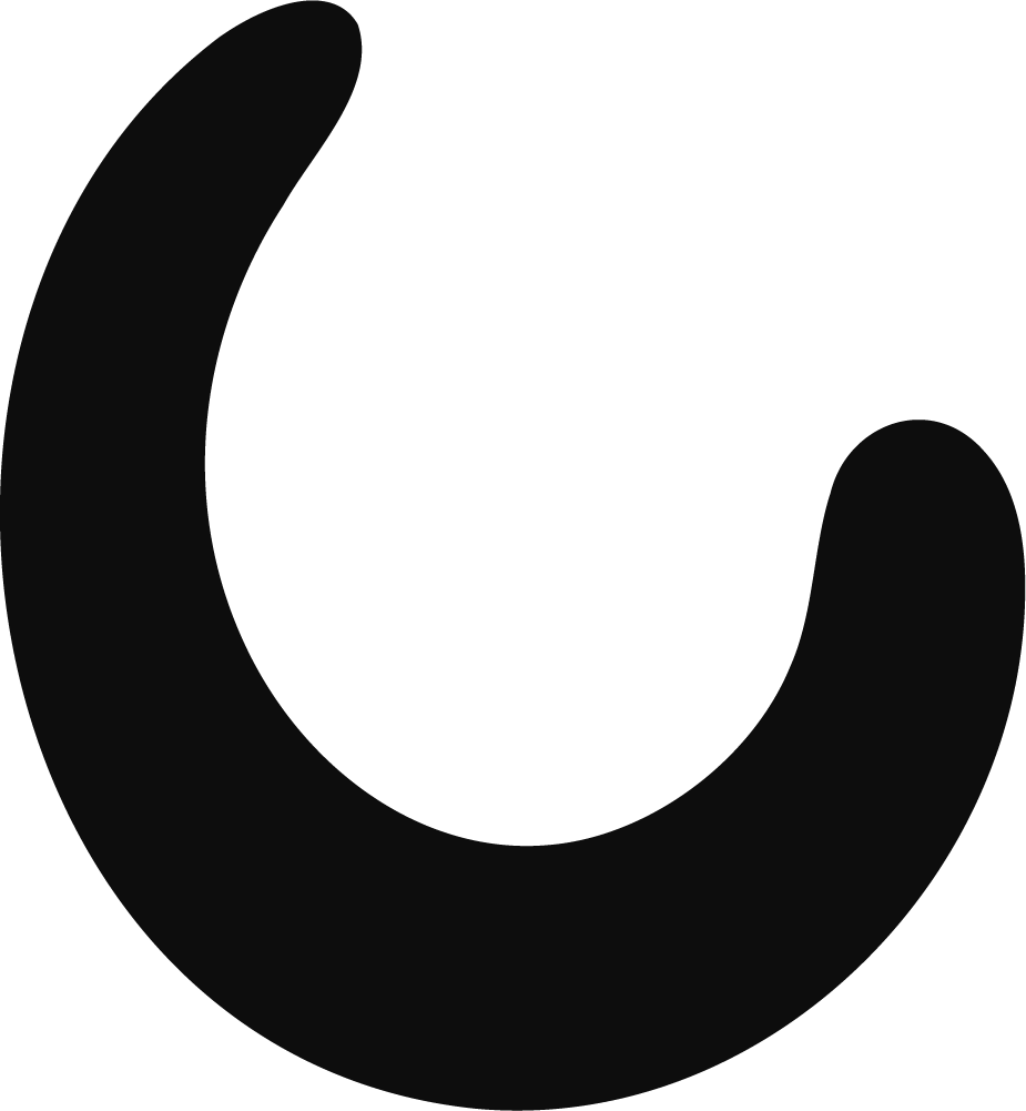Curved Swirl Shape SVG Bold Minimal Vector
