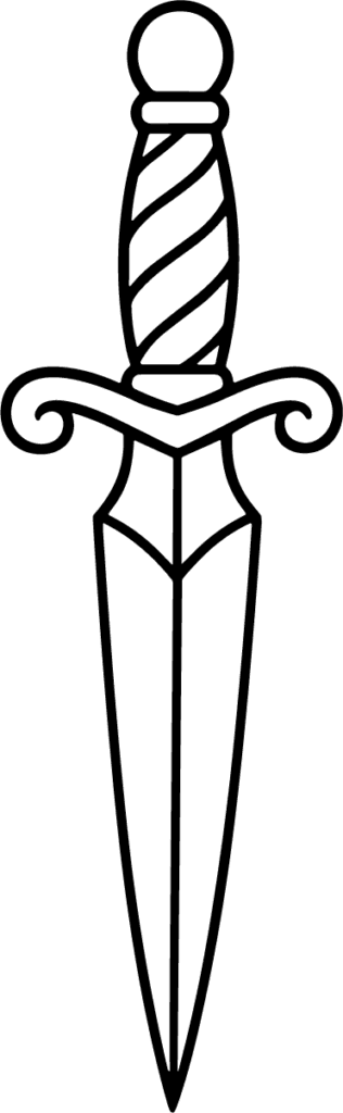 Dagger SVG Bold Blade Vector