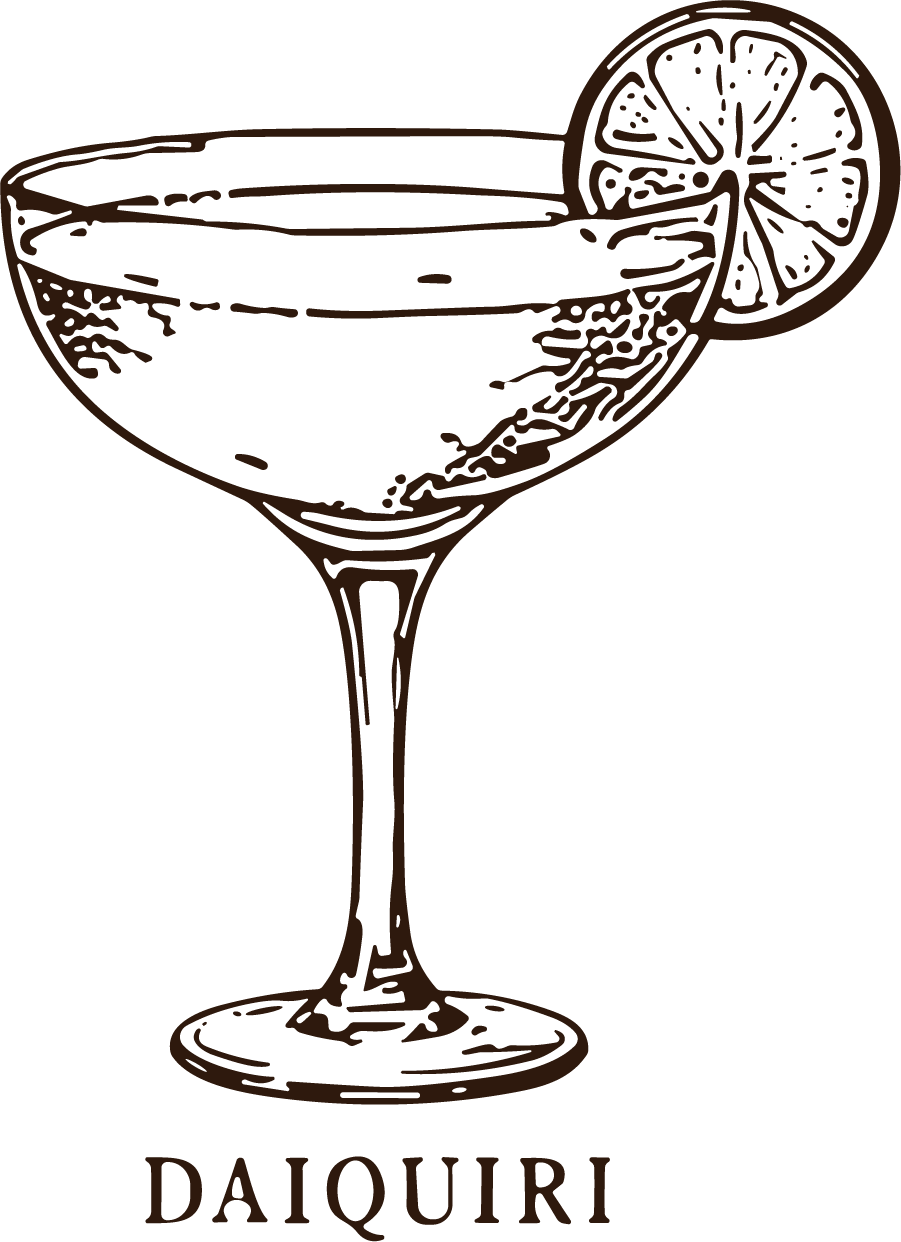 Daiquiri Cocktail SVG Sketchy Line Vector - Image 1