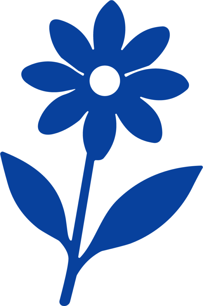 Daisy Flower SVG Bold Blue Vector