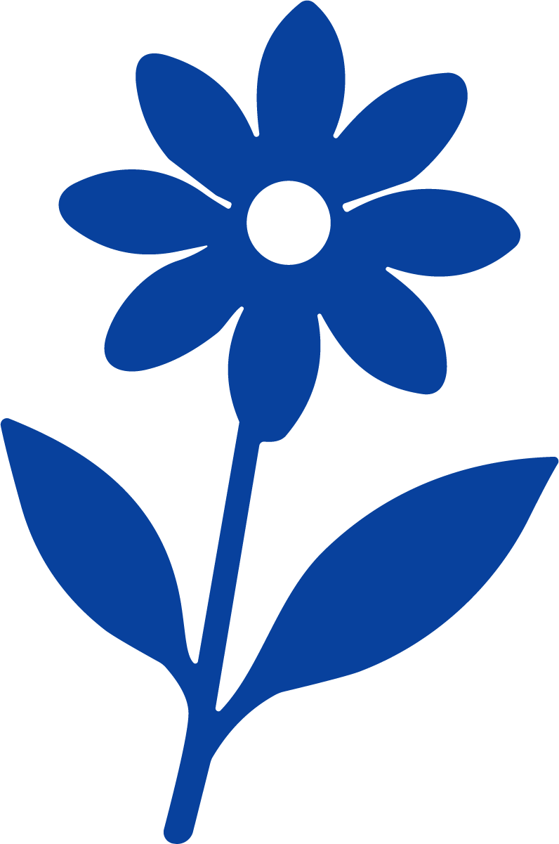 Daisy Flower SVG Bold Blue Vector - Image 1