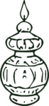 Decorative Lantern SVG Ornate Line Sketch Vector