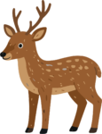 Deer With Antlers SVG Spotted Woodland Vector