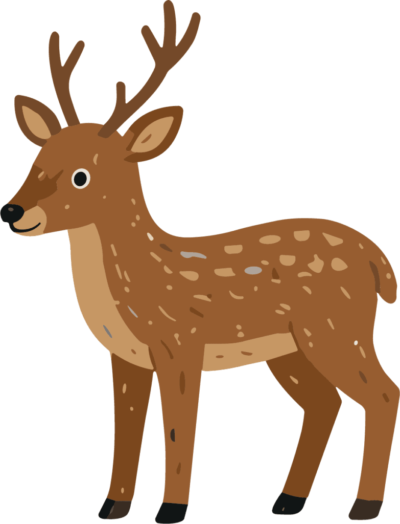 Deer With Antlers SVG Spotted Woodland Vector