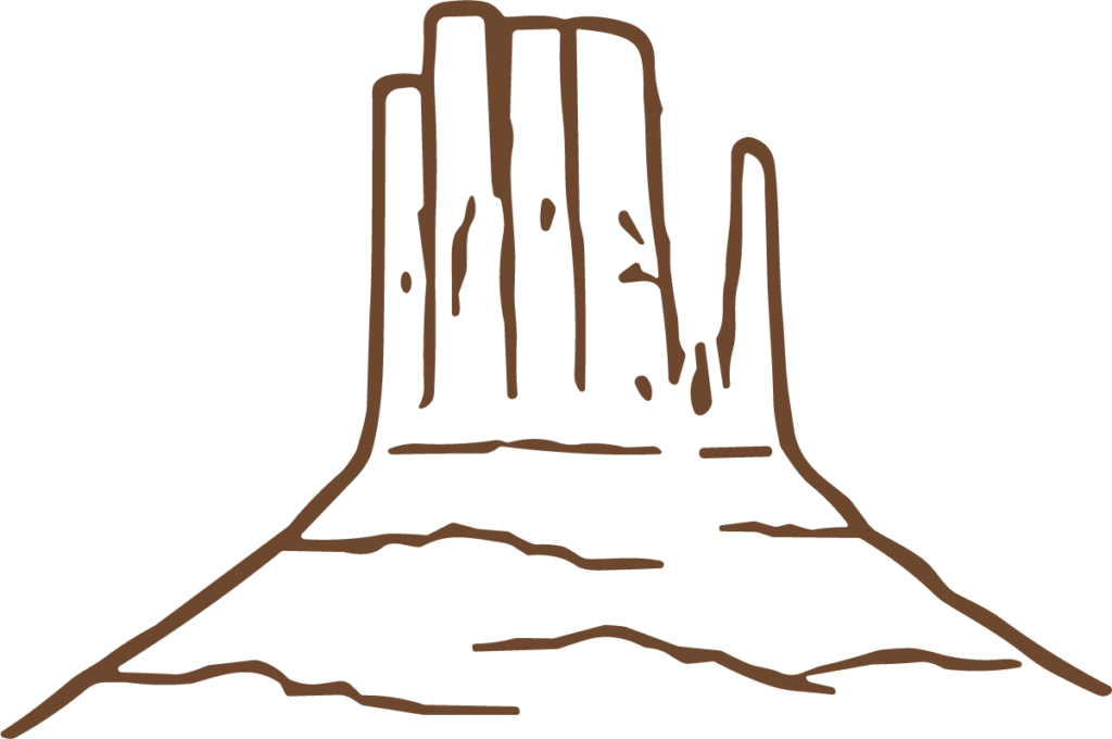 Desert Butte SVG Rustic Sketch Vector