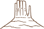 Desert Butte SVG Rustic Sketch Vector