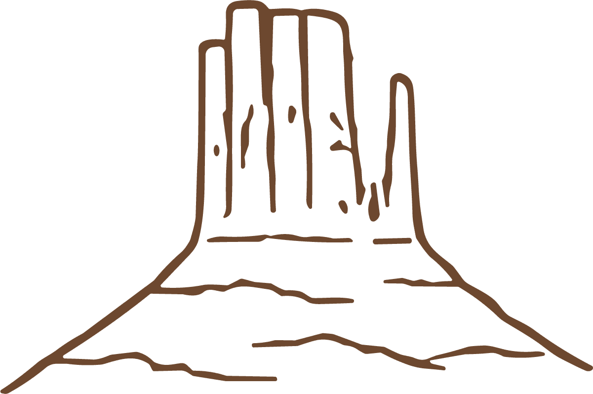 Desert Butte SVG Rustic Sketch Vector - Image 1