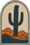 Desert Cactus Badge SVG Southwest Silhouette Vector