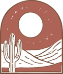 Desert Moon Landscape SVG Rustic Southwest Vector