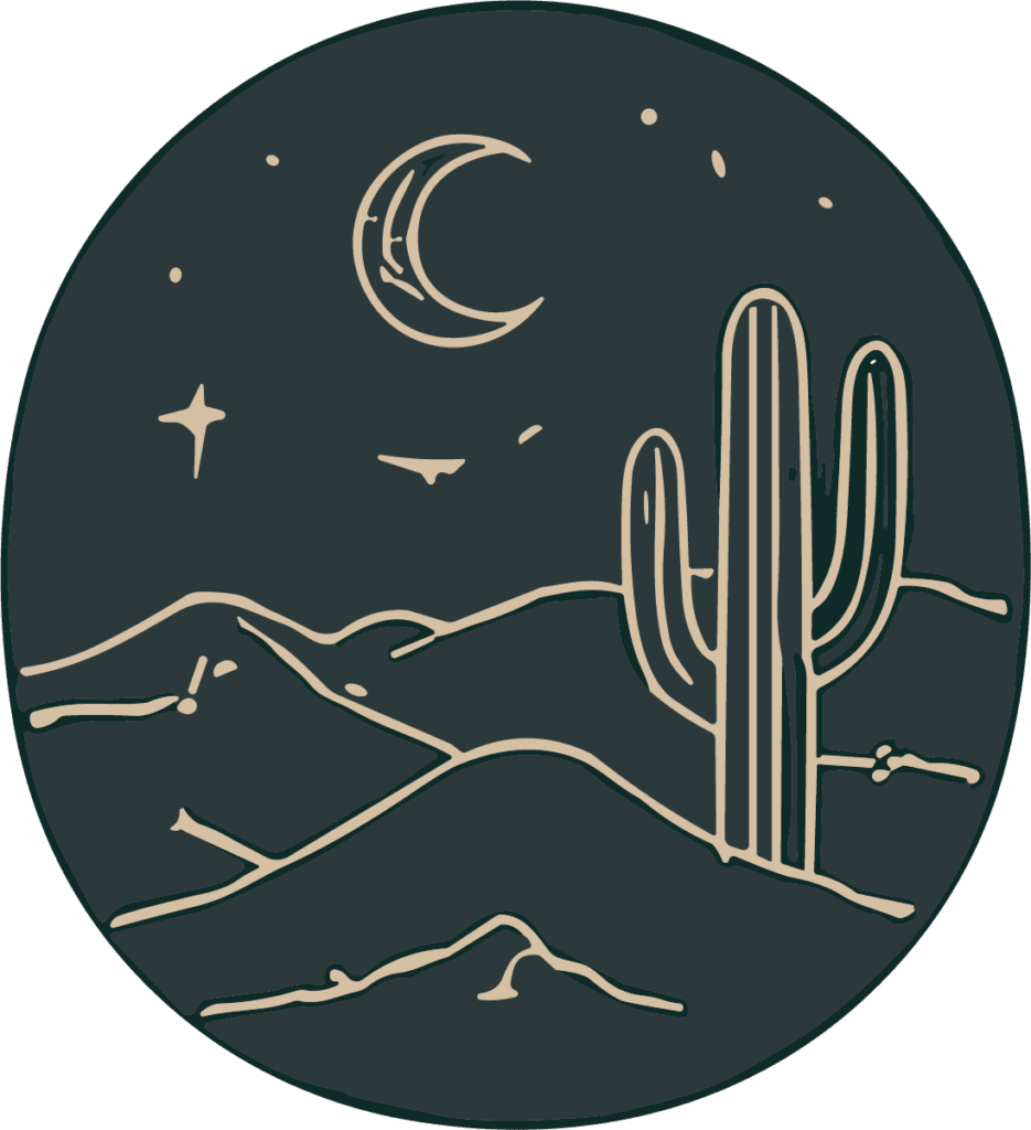 Desert Night Scene SVG Moonlit Southwest Vector