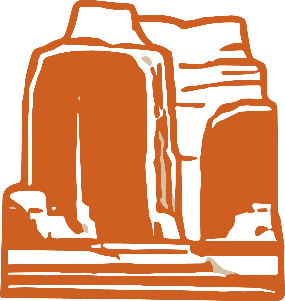 Desert Rock Formation SVG Rustic Canyon Vector - Image 1
