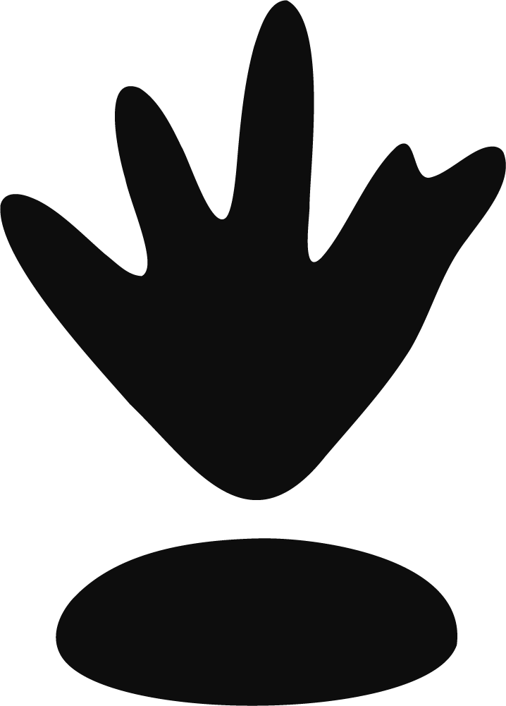 Dinosaur Footprint SVG Prehistoric Silhouette Vector