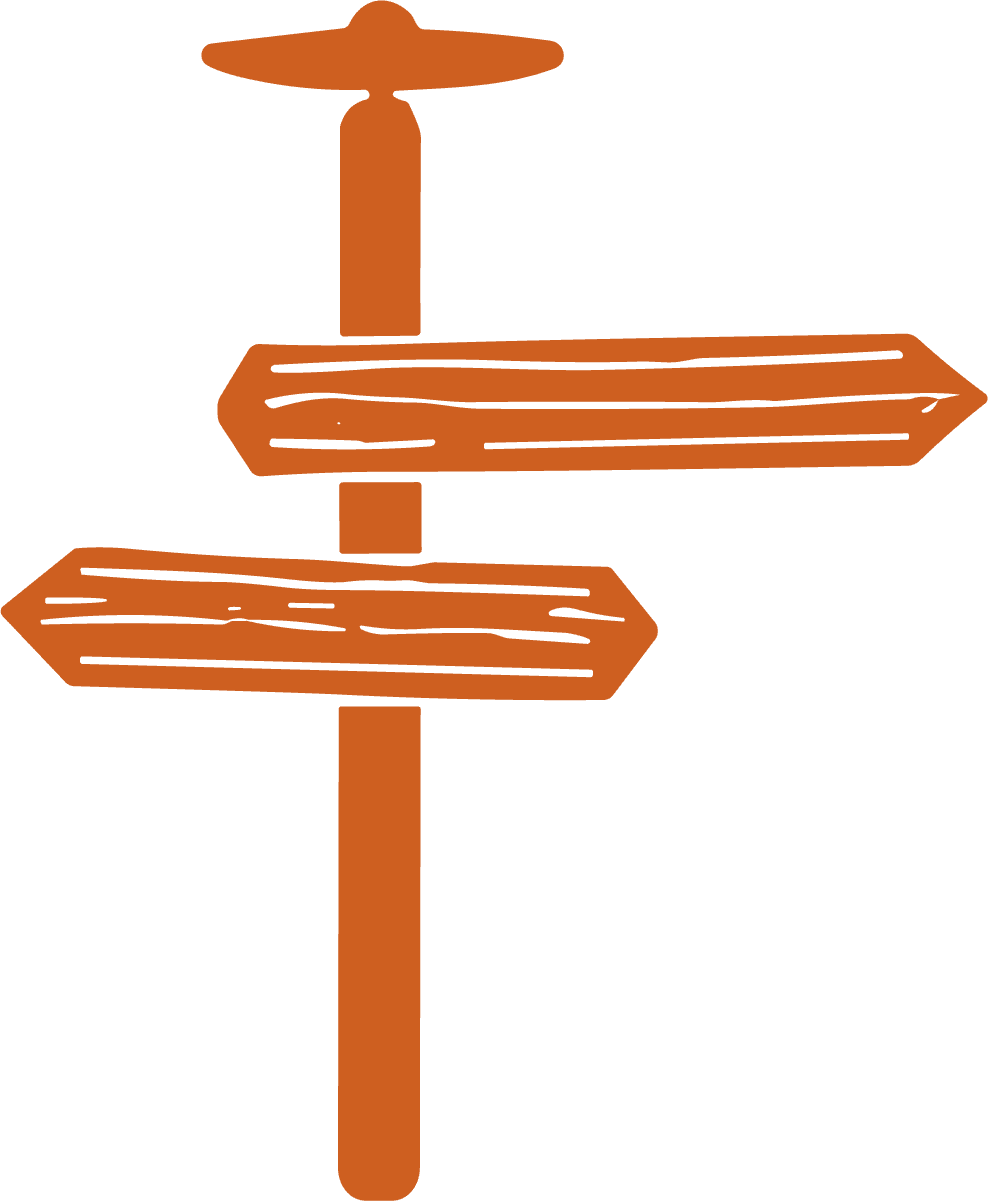 Directional Signpost SVG Rustic Wayfinder Vector - Image 1