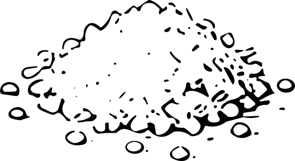 Salt Pile Scribbled Outline Vector