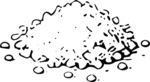 Salt Pile Scribbled Outline Vector