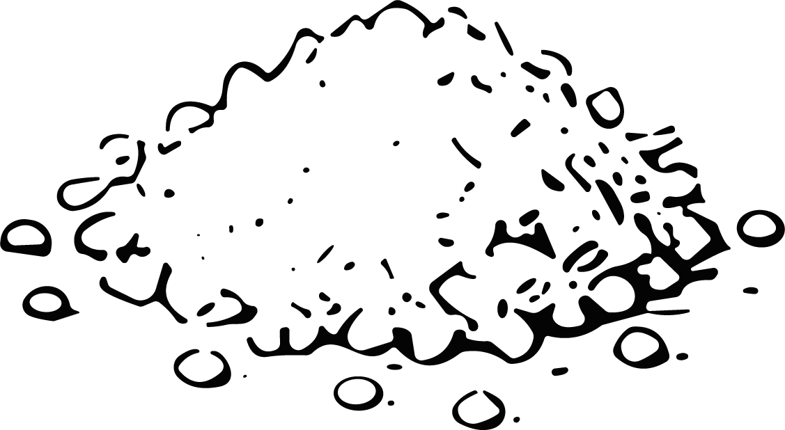 Salt Pile Scribbled Outline Vector - Image 1