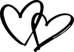 Double Hearts SVG Overlapping Sketch Vector
