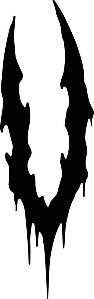 Dripping Claw Shape SVG Menacing Drip Vector