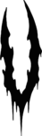 Dripping Claw Shape SVG Menacing Drip Vector
