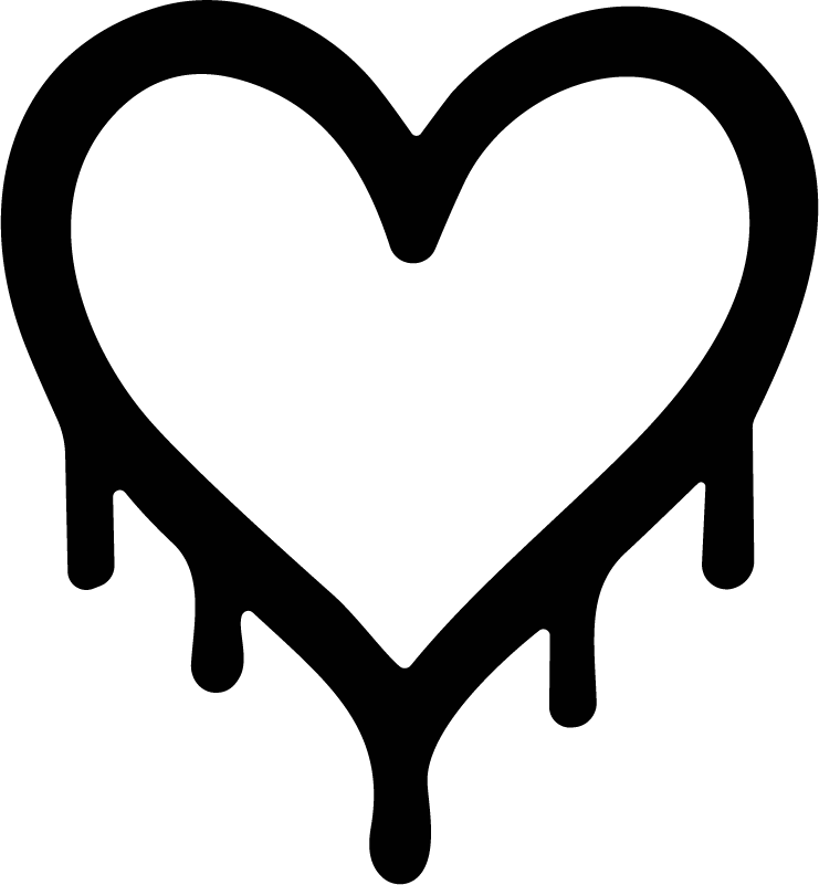 Dripping Heart SVG Melting Romance Vector