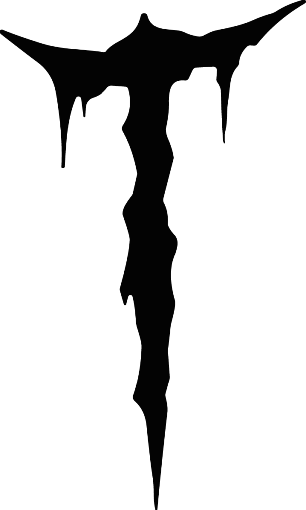Dripping Letter T SVG Melting Gothic Vector