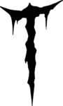 Dripping Letter T SVG Melting Gothic Vector