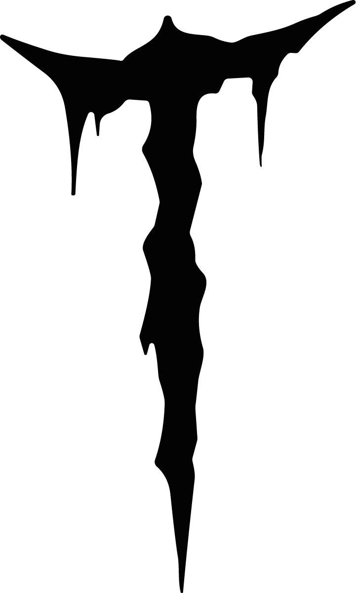 Dripping Letter T SVG Melting Gothic Vector - Image 1