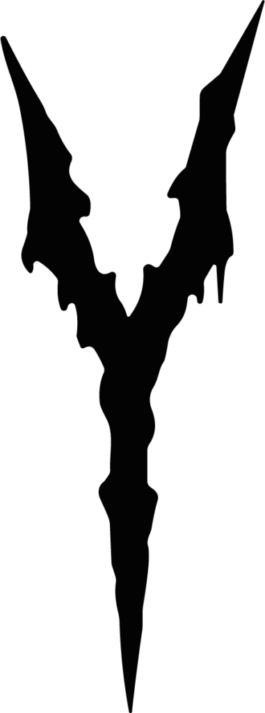 Dripping Letter Y SVG Gothic Melting Vector