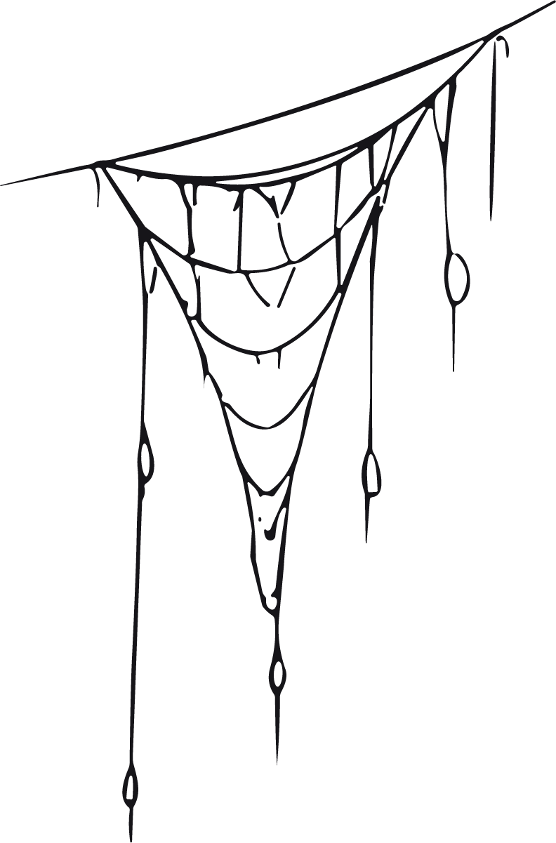 Dripping Spiderweb SVG Eerie Vector - Image 1