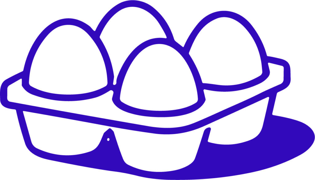 Egg Carton SVG Bold Outline Vector