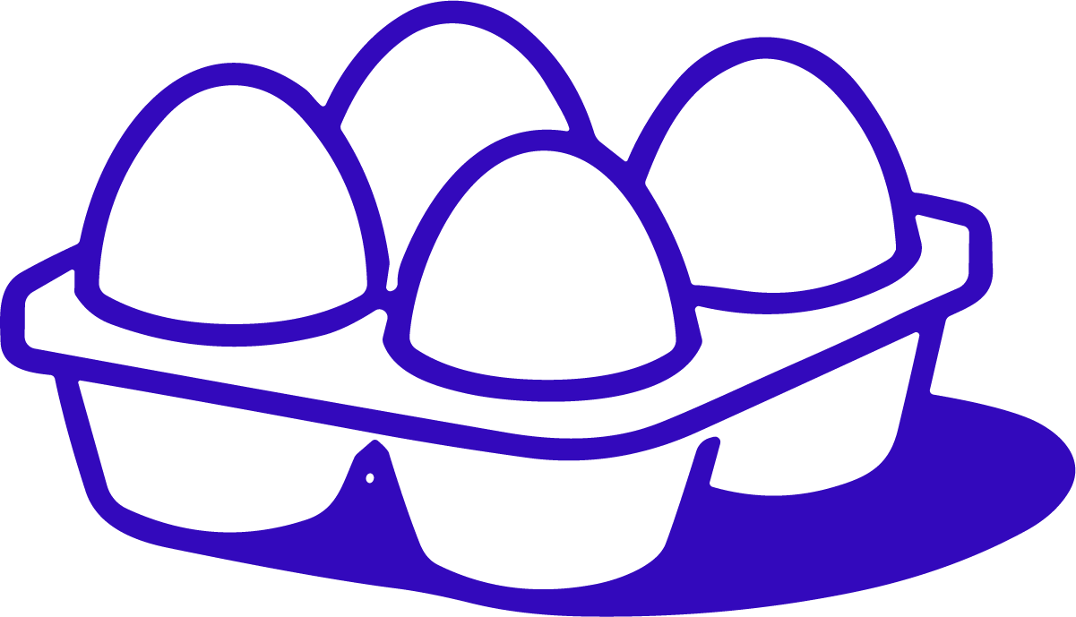 Egg Carton SVG Bold Outline Vector - Image 1
