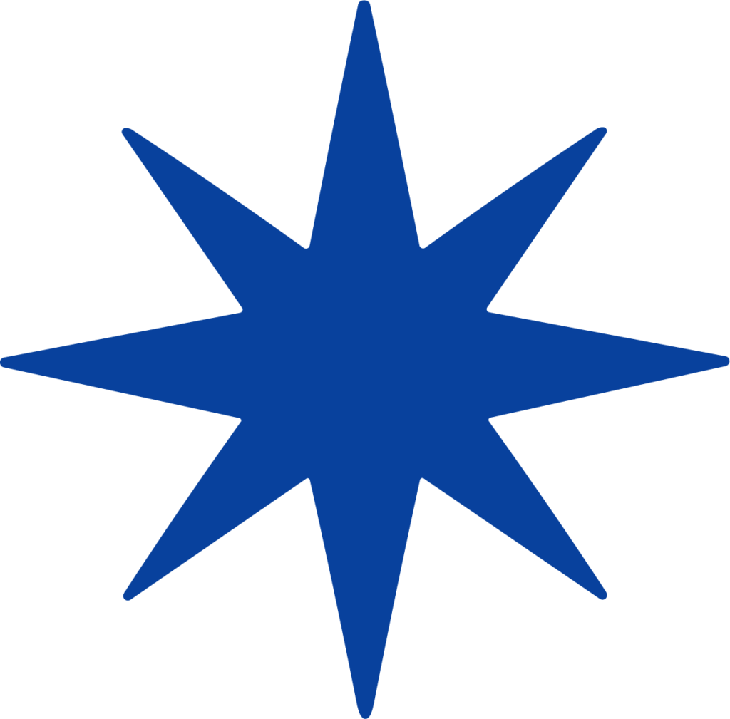 Eight Point Star SVG Bold Blue Burst Vector