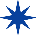 Eight Point Star SVG Bold Blue Burst Vector