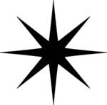 Eight Point Star SVG Bold Sparkle Vector