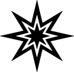 Eight Point Star SVG Layered Burst Vector