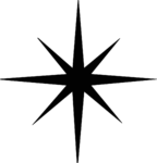 Eight Point Star SVG Sharp Sparkle Vector