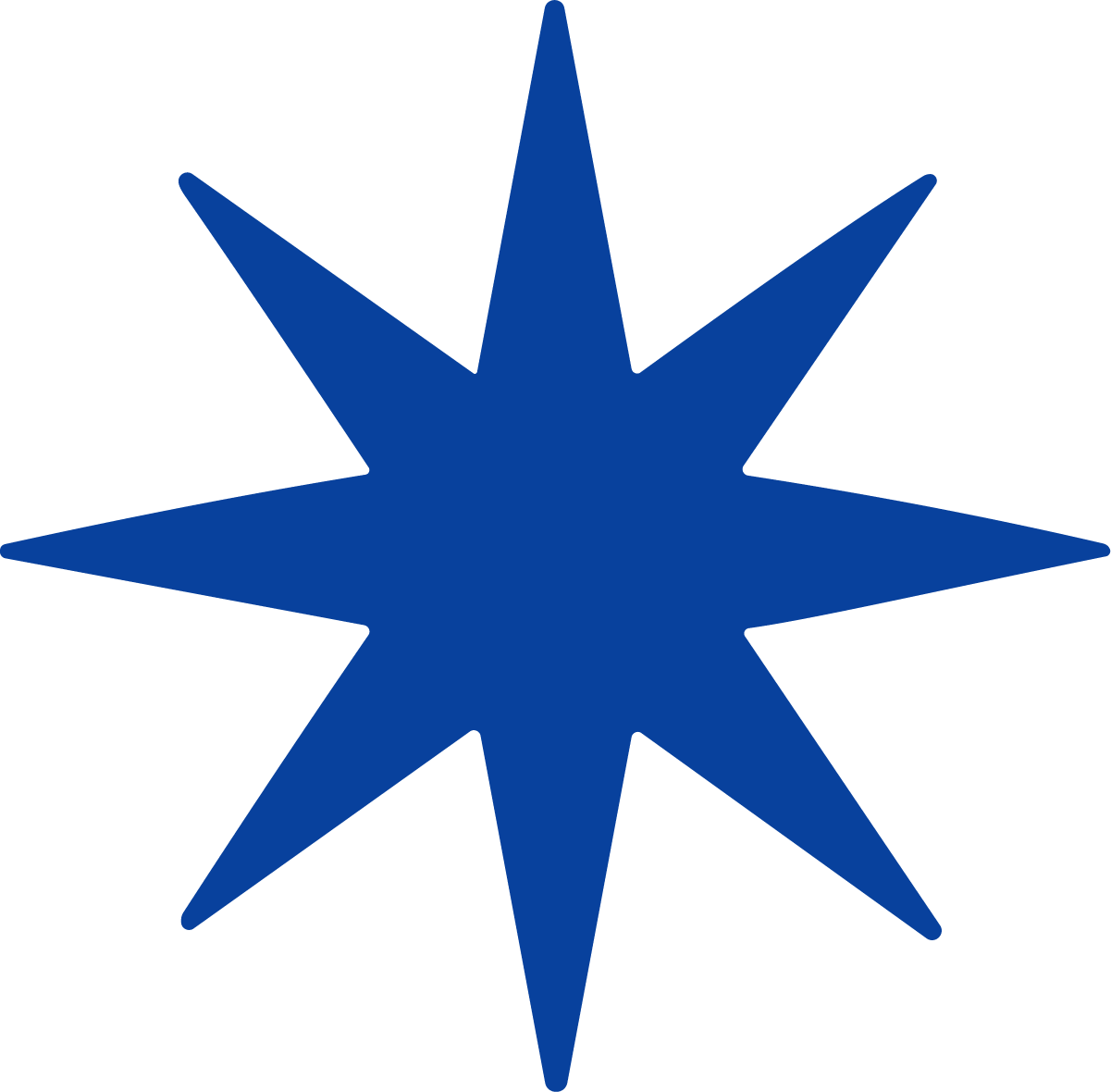 Eight Point Star SVG Bold Sparkle Vector - Image 1