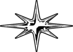 Eight Point Star SVG Bold Sparkle Vector