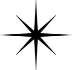Eight Point Star SVG Sharp Sparkle Vector