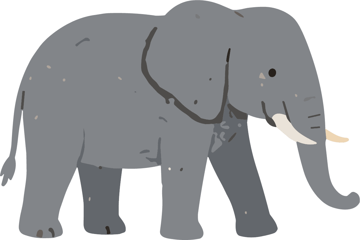 Elephant SVG Gentle Giant Vector - Image 1