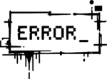 Error Text SVG Glitchy Dripping Vector