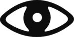 Eye Icon SVG Bold Silhouette Vector