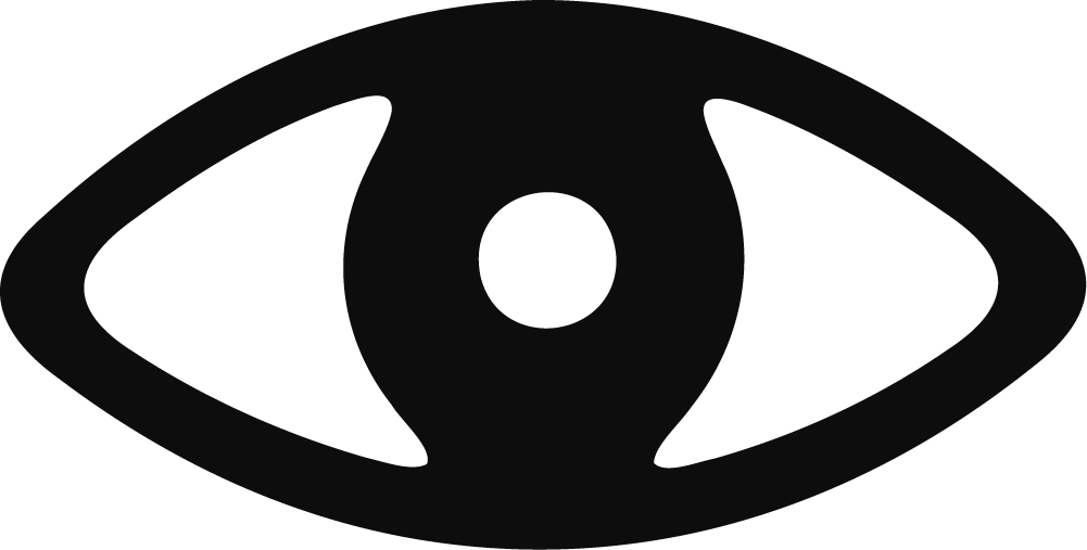 Eye Icon SVG Bold Silhouette Vector