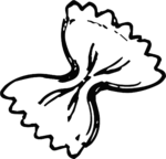 Farfalle Pasta SVG Bold Outline Vector