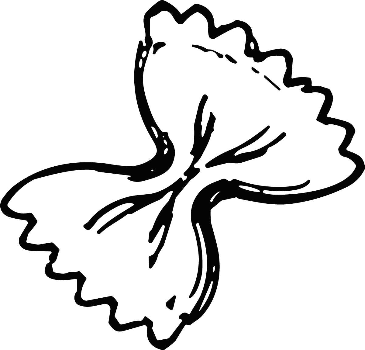Farfalle Pasta SVG Bold Outline Vector - Image 1